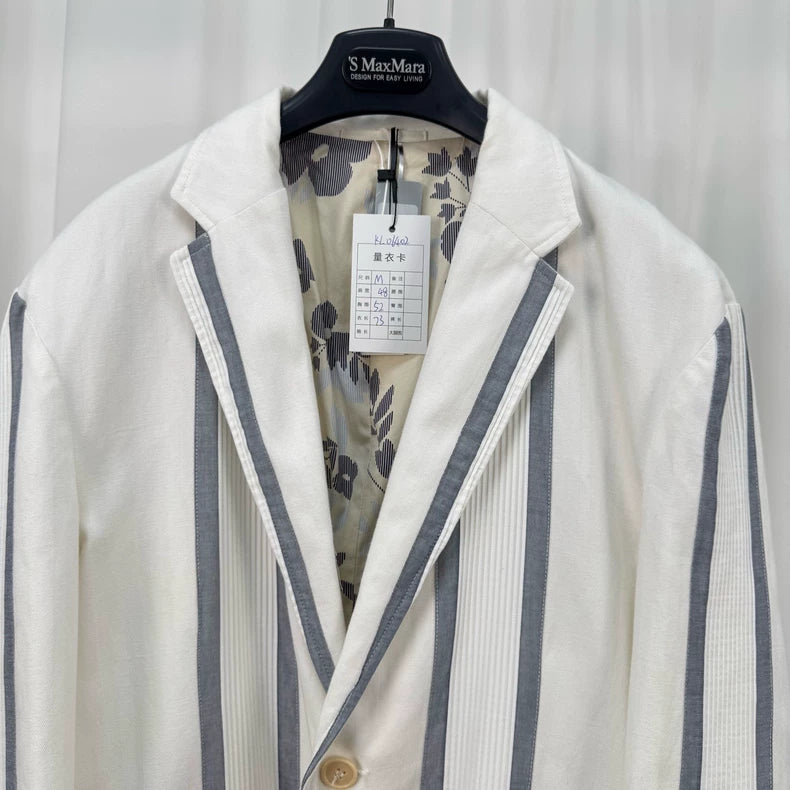 Kenzo Stripe Floral Blazer Jacket-yf