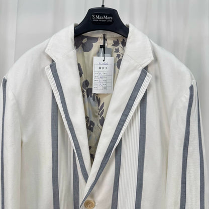 Kenzo Stripe Floral Blazer Jacket-yf