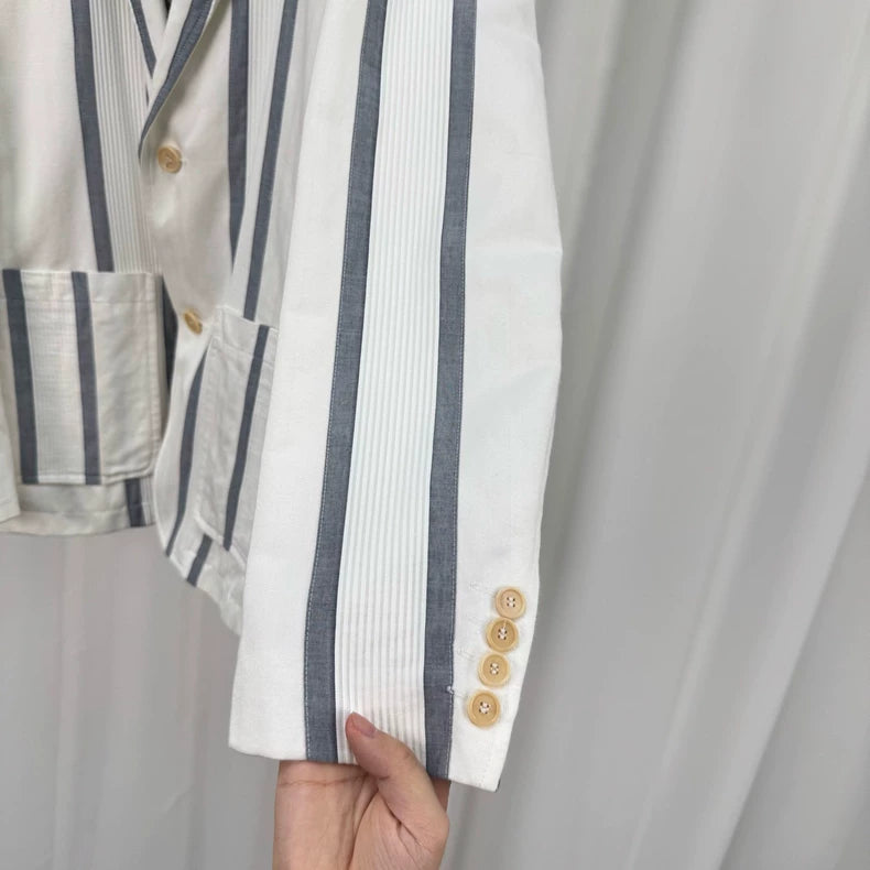 Kenzo Stripe Floral Blazer Jacket-yf