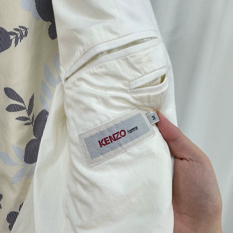 Kenzo Stripe Floral Blazer Jacket-yf