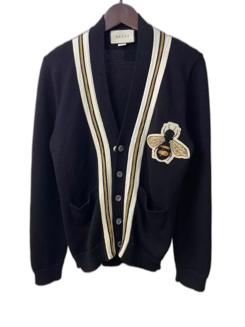 Gucci Black Bee Cardigan for Men