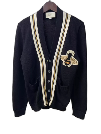 Gucci Black Bee Cardigan for Men