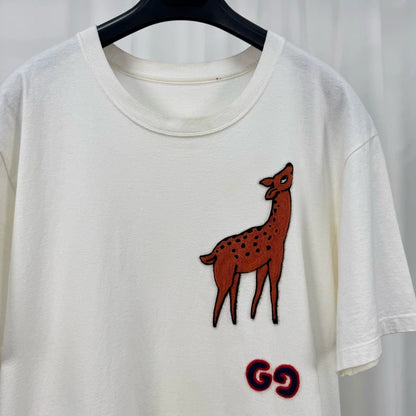 Gucci Embroidered Giraffe Short Sleeve Tee-yf