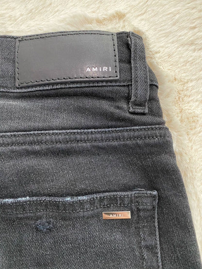 Amiri Black Purple Floral Print Jeans