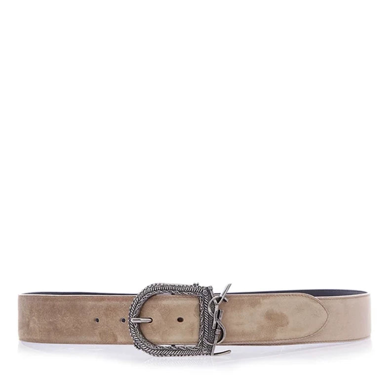 Saint Laurent Velvet Leather Belt Size 95