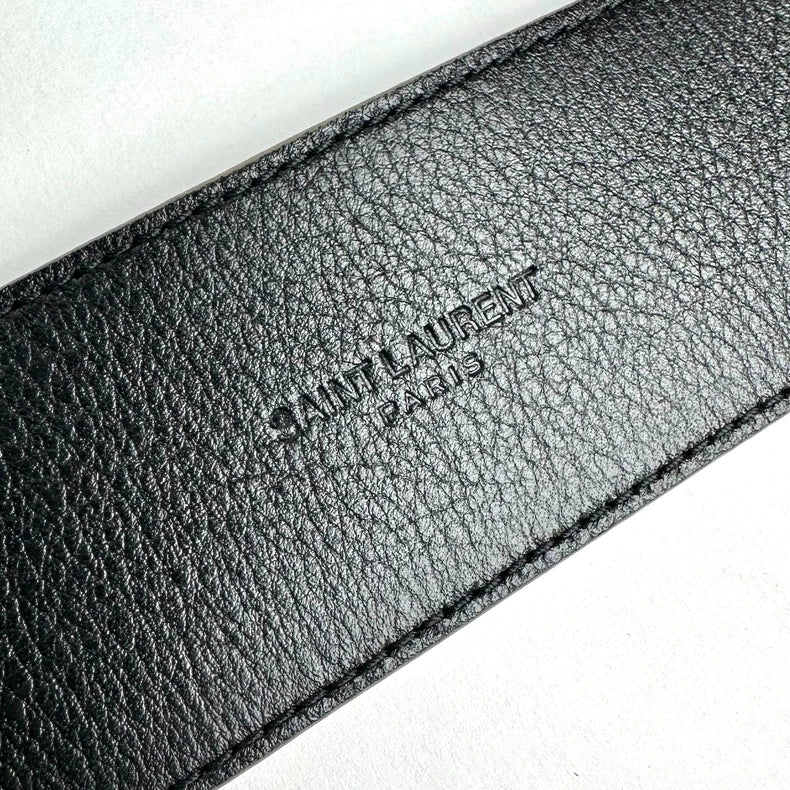 Saint Laurent Velvet Leather Belt Size 95