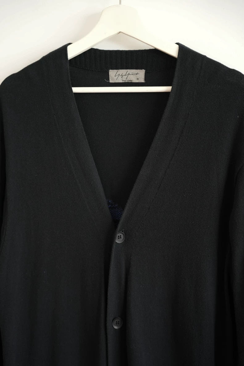 Yohji Yamamoto Wool Cardigan with Graphic Design