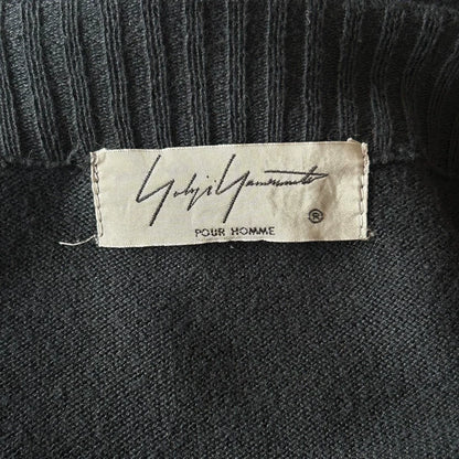 Yohji Yamamoto Wool Cardigan with Graphic Design