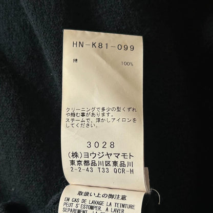 Yohji Yamamoto Wool Cardigan with Graphic Design