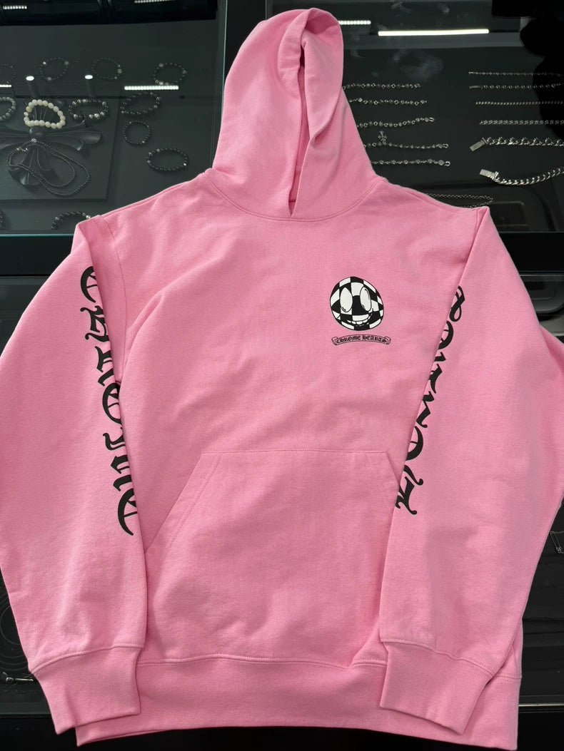 Chrome Hearts Pink Matty Hoodie with Cross-yf