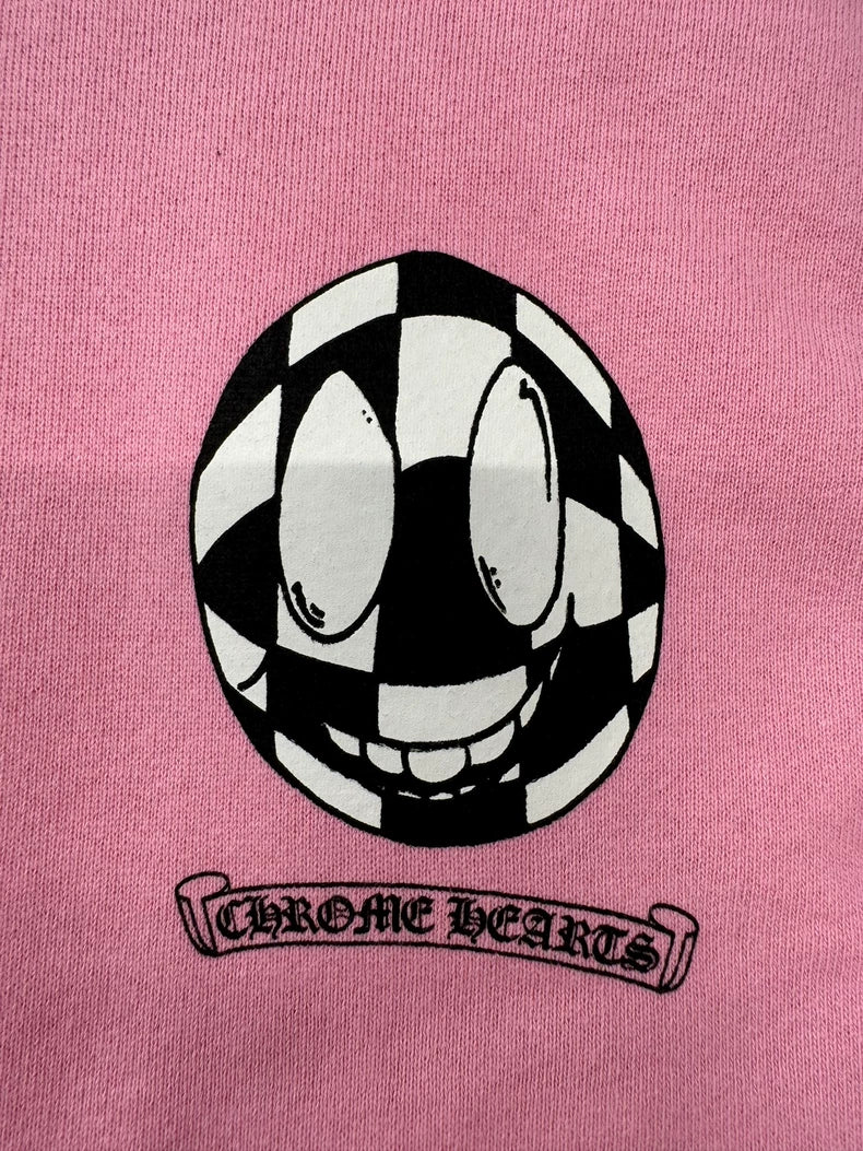 Chrome Hearts Pink Matty Hoodie with Cross-yf