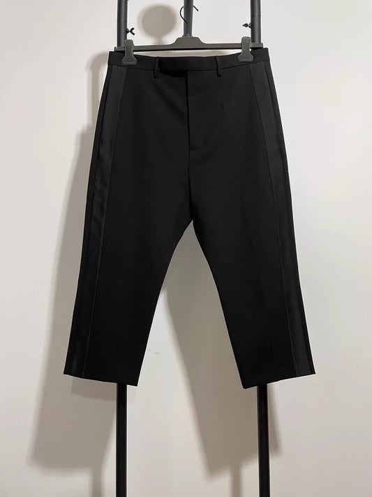 Rick Owens Black Cropped Trousers