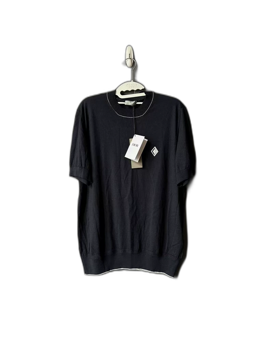 Dior Geometric Knit Short Sleeve Sweater