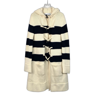 Christian Dior Color Block Wool Knit Coat