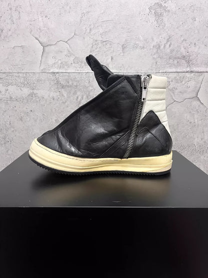 Rick Owens Hoof Dunk Sneakers Black White-yf