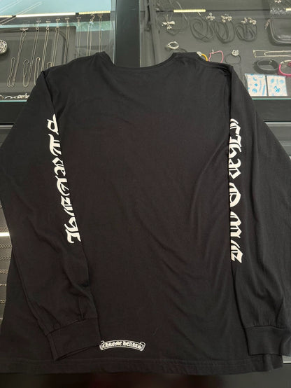 Chrome Hearts Black Letter Long Sleeve Shirt-yf