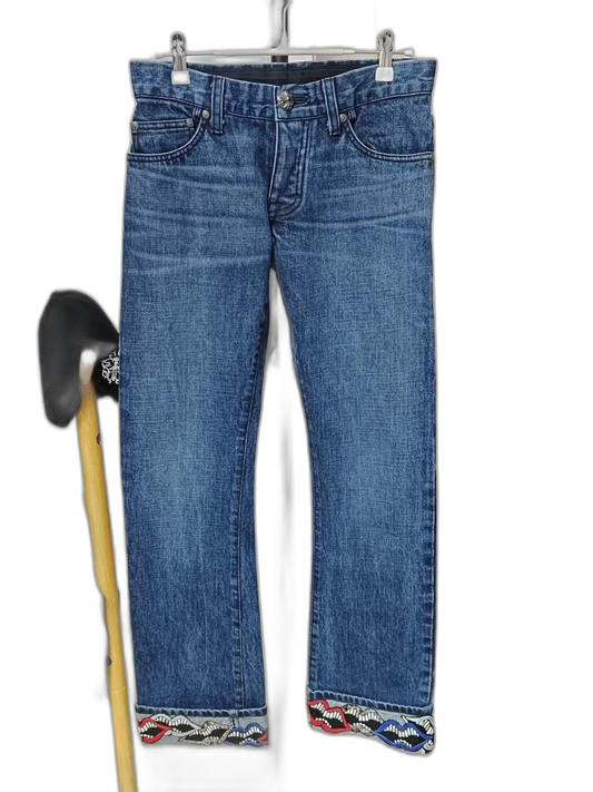 Chrome Hearts Colored Lip Denim Pants