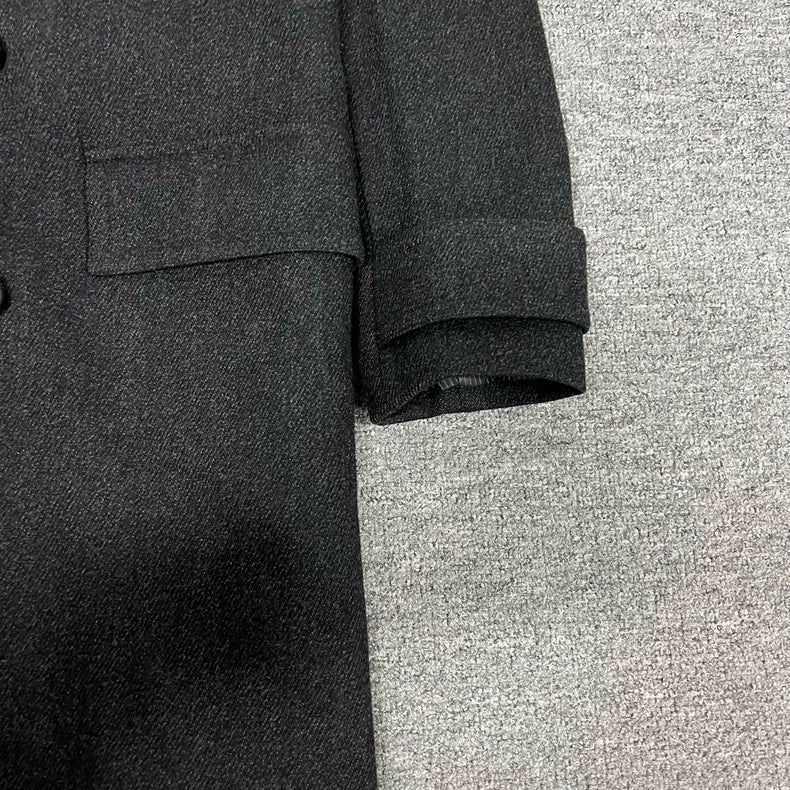 Dior Double-Breasted Wool Coat with Fur Collar