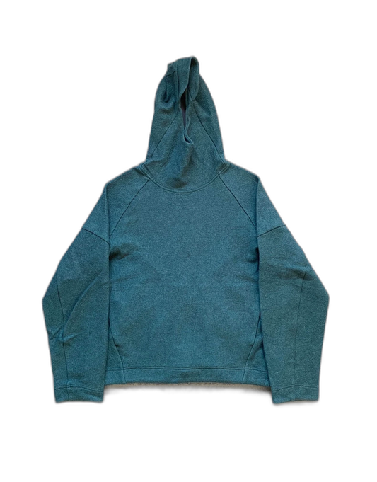 Peacock Green Hoodie with Mask-zp