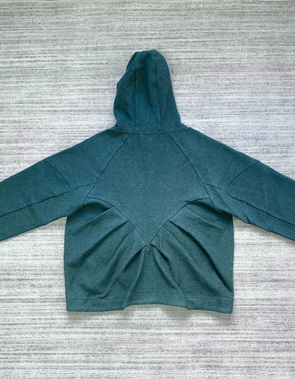 Peacock Green Hoodie with Mask-zp