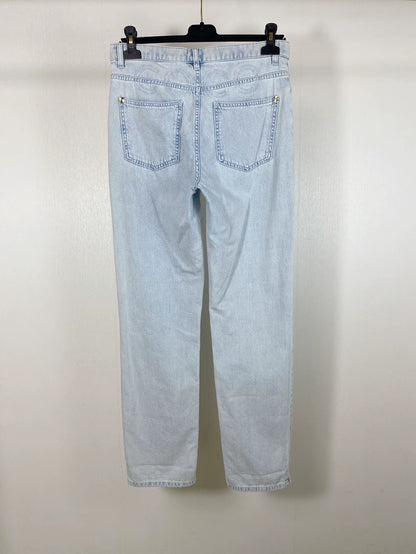 Light Blue Chanel Denim Pants