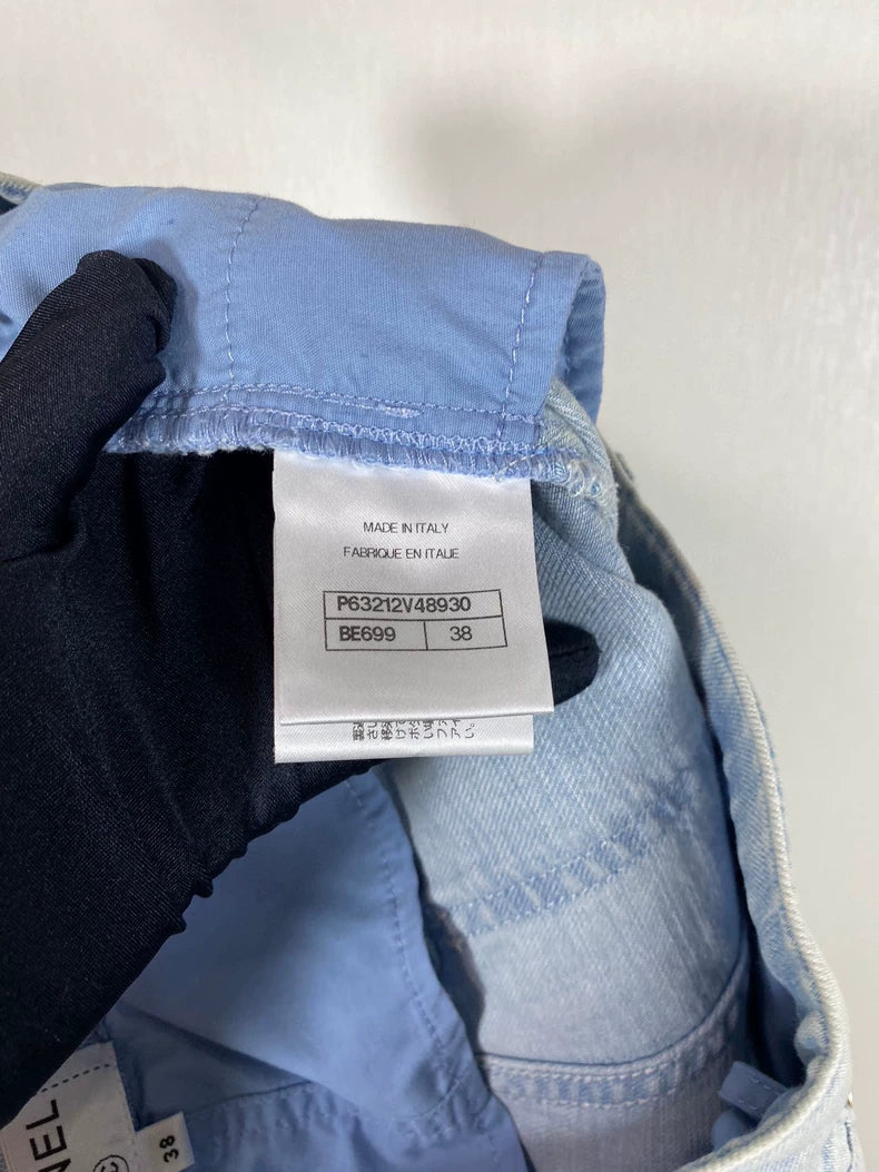 Light Blue Chanel Denim Pants
