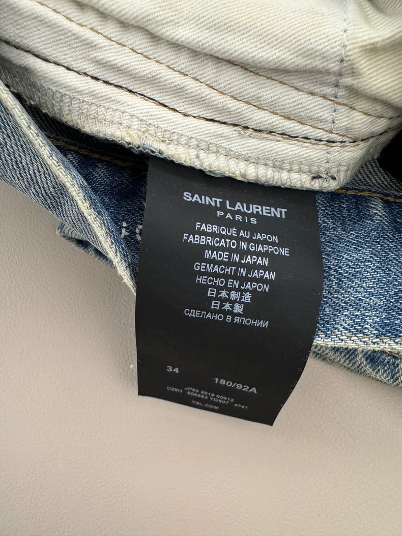 Saint Laurent 19SS Distressed Denim Jeans-yf