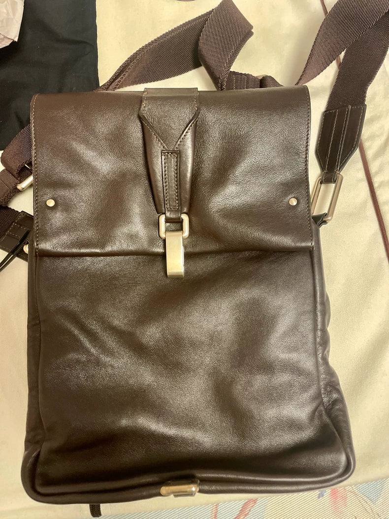 Ermenegildo Zegna Leather Shoulder Bag