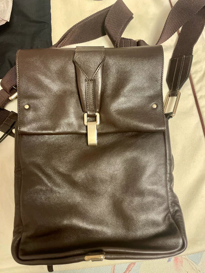 Ermenegildo Zegna Leather Shoulder Bag