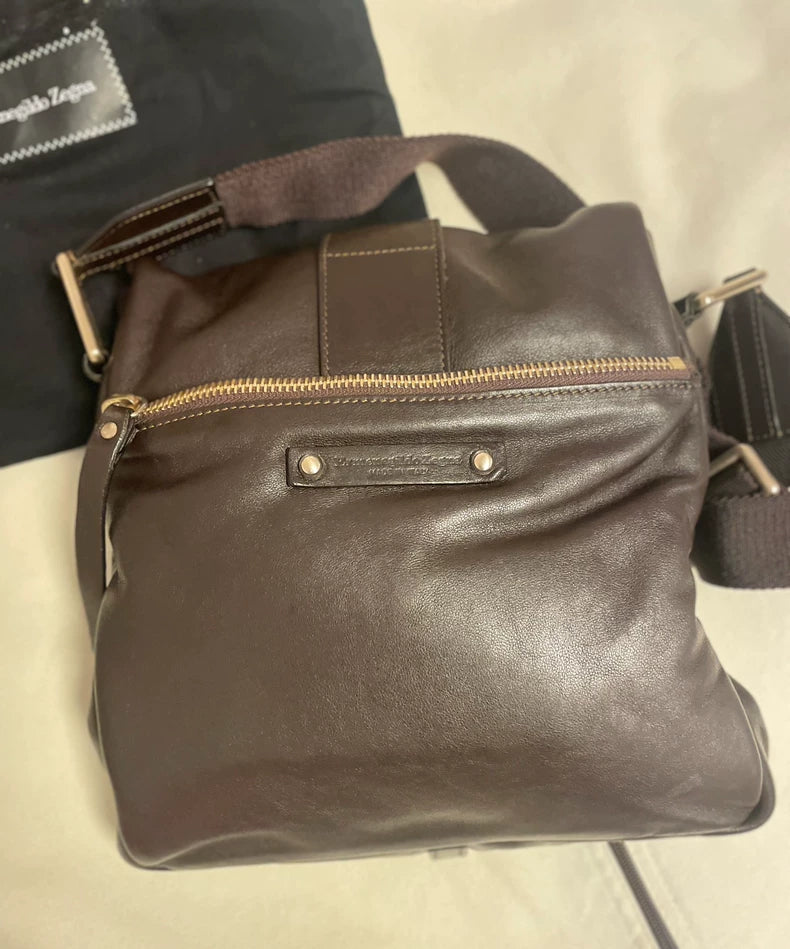 Ermenegildo Zegna Leather Shoulder Bag