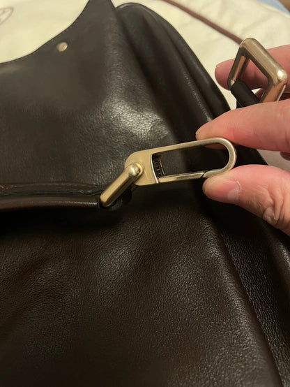 Ermenegildo Zegna Leather Shoulder Bag