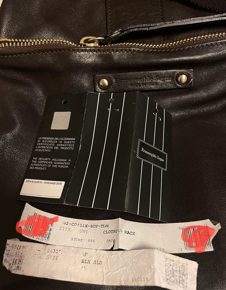 Ermenegildo Zegna Leather Shoulder Bag