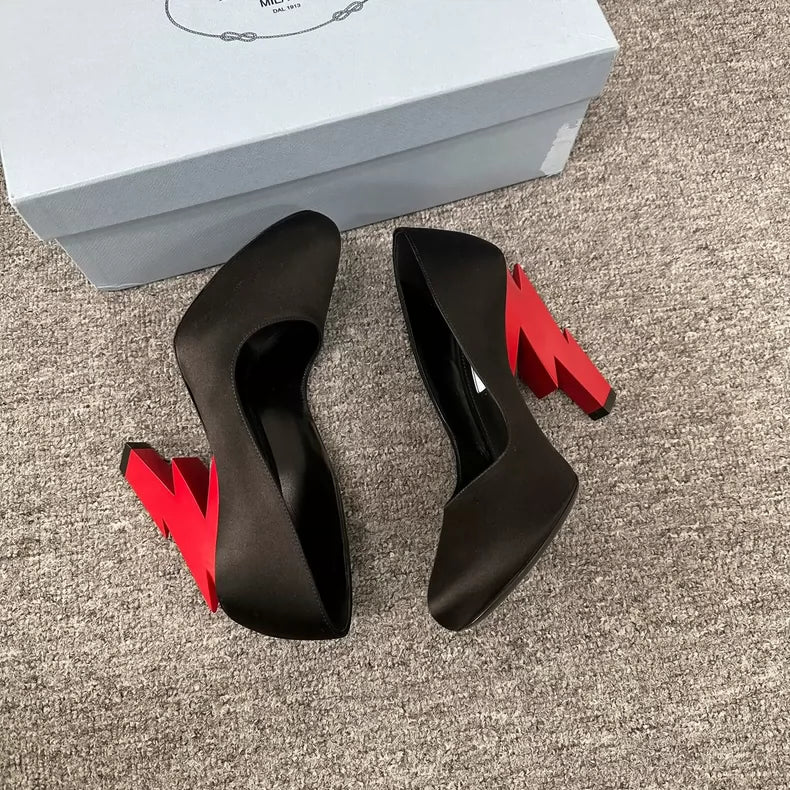 Prada Lightning High Heels in Black
