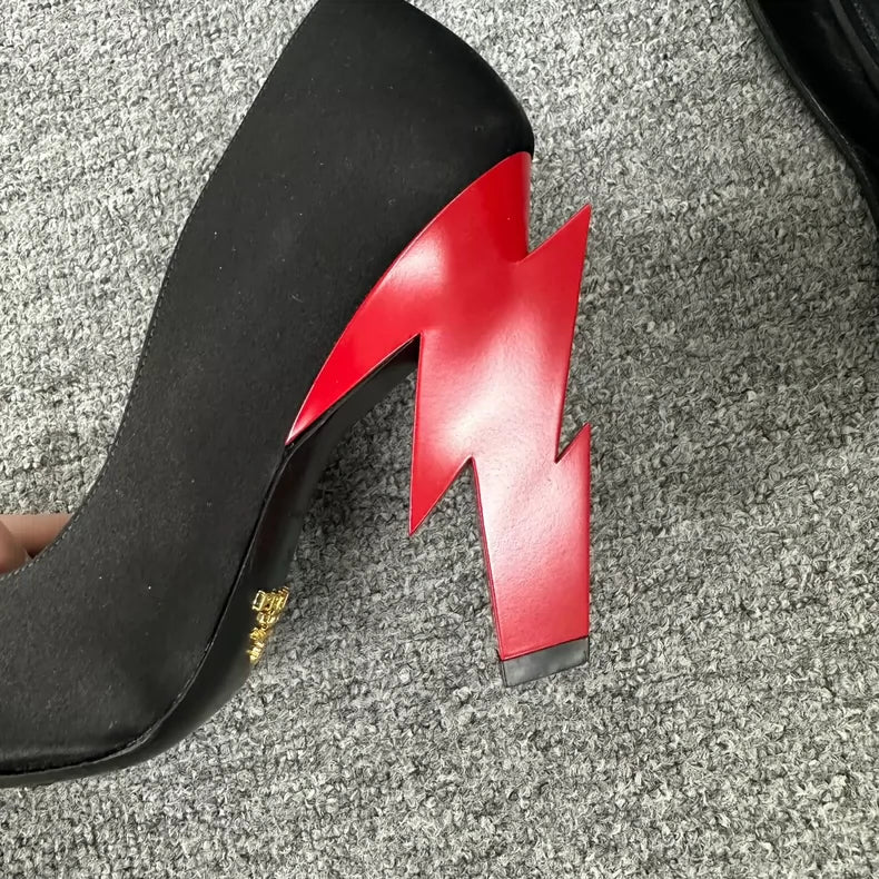 Prada Lightning High Heels in Black
