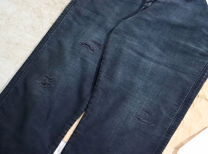 Visvim Travailler Braces Pants in Dark Indigo