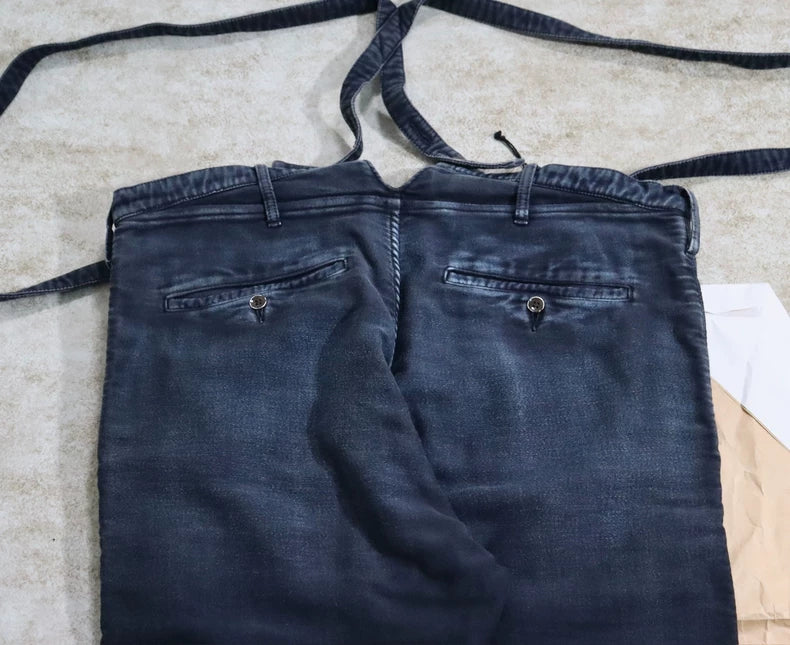 Visvim Travailler Braces Pants in Dark Indigo