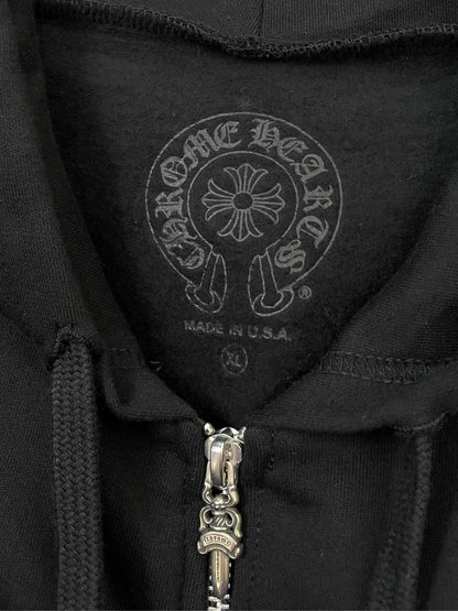 Chrome Hearts Black Zip-Up Hoodie