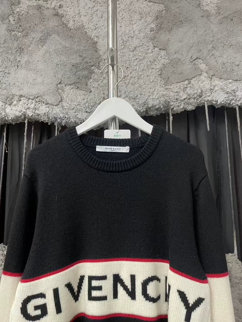 Givenchy Logo Sweater in Black and White