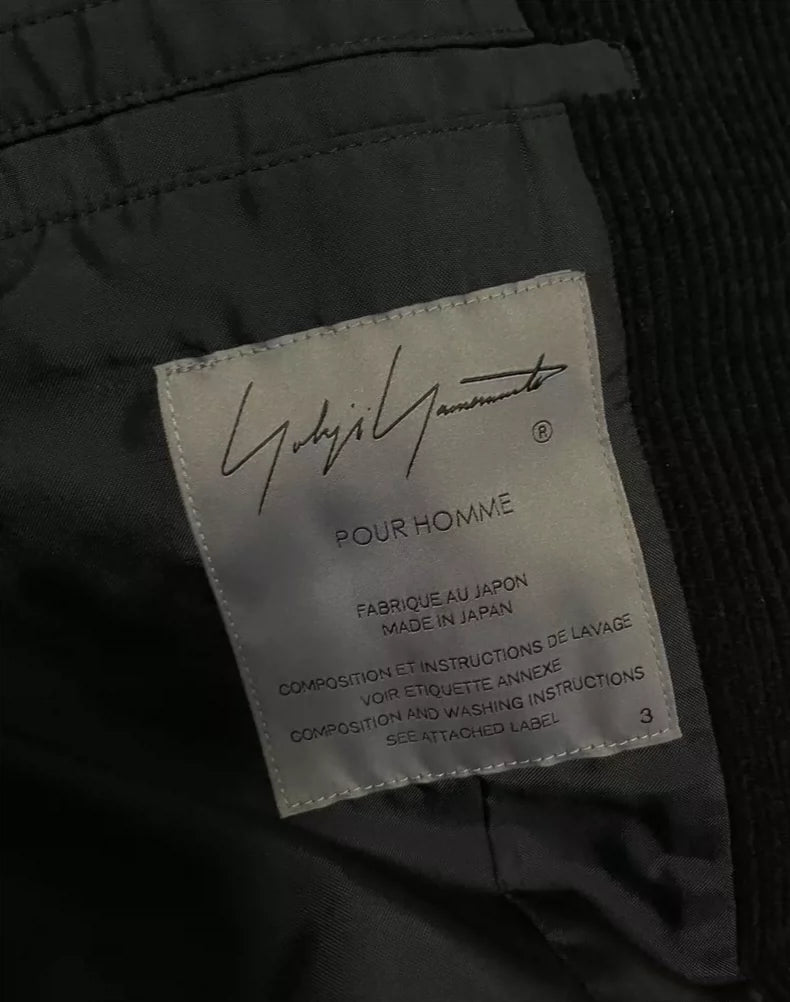 Yohji Yamamoto Wool Corduroy Suit