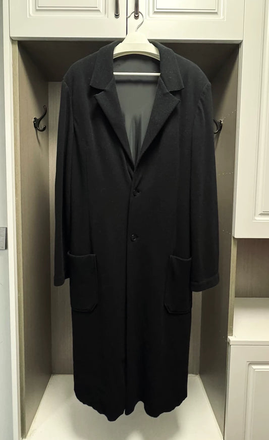Elegant Wool Cashmere Long Coat by Yohji Yamamoto