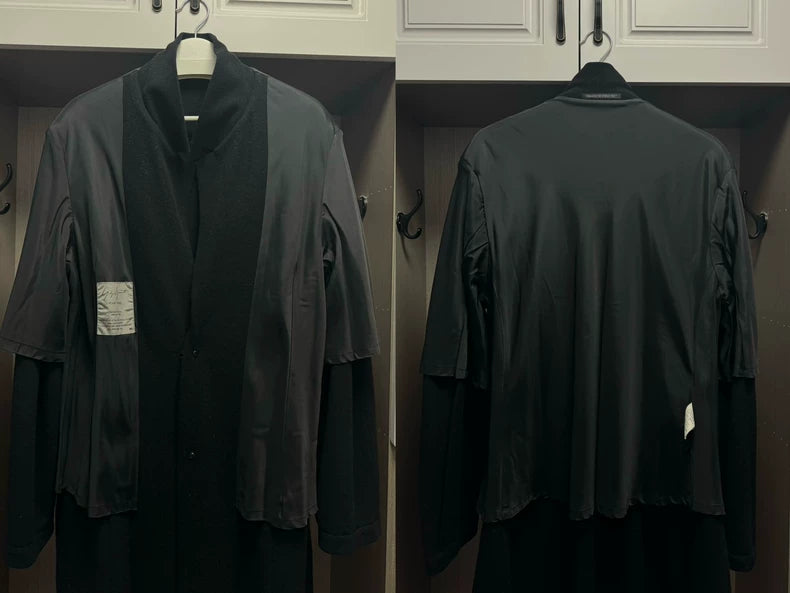 Elegant Wool Cashmere Long Coat by Yohji Yamamoto
