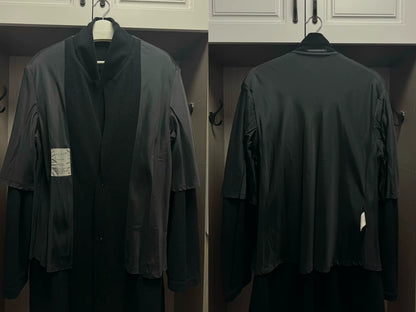 Elegant Wool Cashmere Long Coat by Yohji Yamamoto
