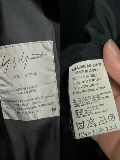 Elegant Wool Cashmere Long Coat by Yohji Yamamoto