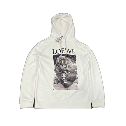 Loewe Masked Graphic Hoodie in White