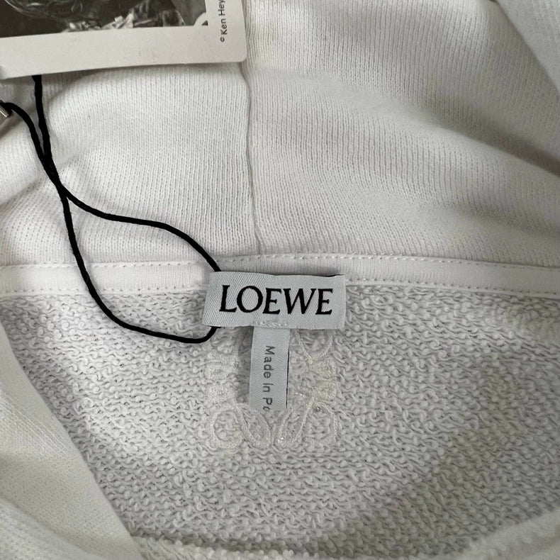 Loewe Masked Graphic Hoodie in White