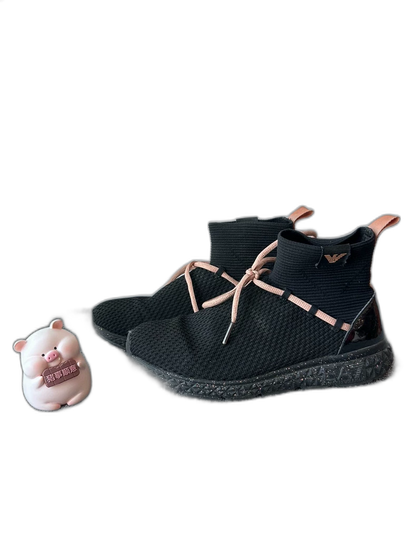 Emporio Armani Black Knit Sports Sneakers for Women