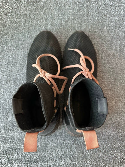 Emporio Armani Black Knit Sports Sneakers for Women