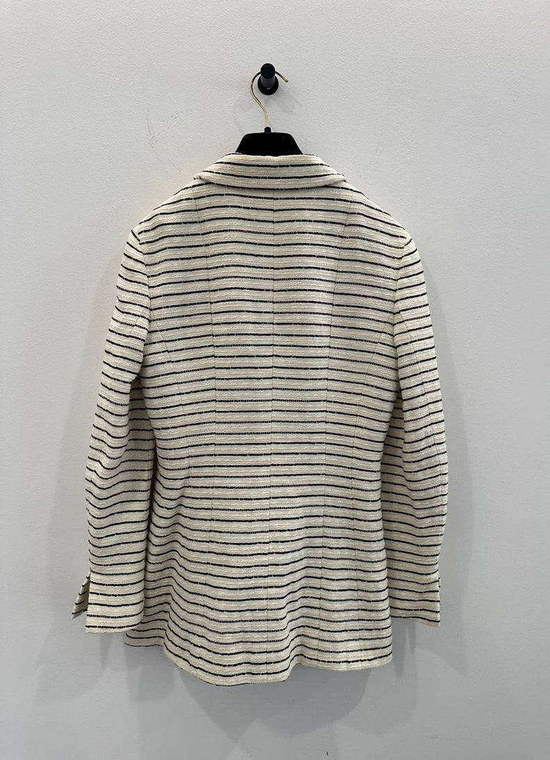 Classic Chanel Black and Cream Blazer