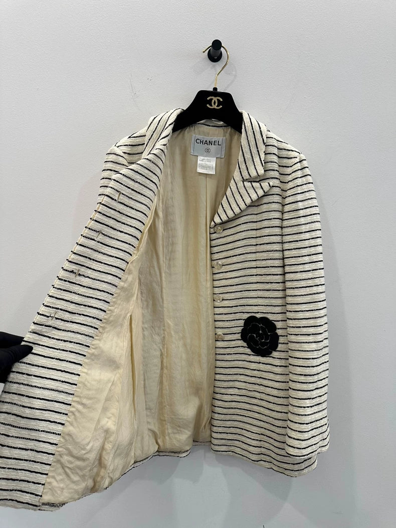 Classic Chanel Black and Cream Blazer