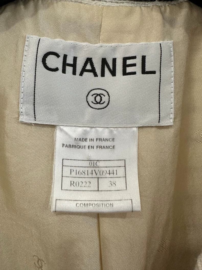 Classic Chanel Black and Cream Blazer